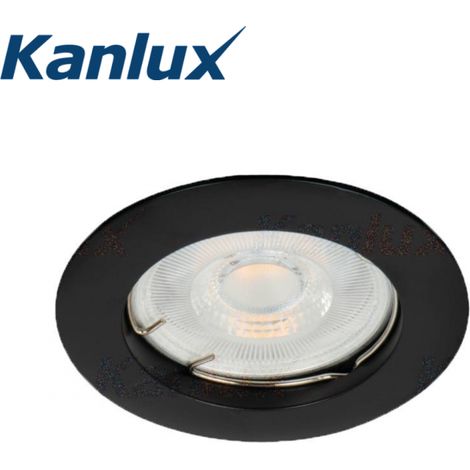 Spot encastrable rond fixe ou orientable max 50W - type de plafonnier - Plafonnier max 50W FIXE Noir mat