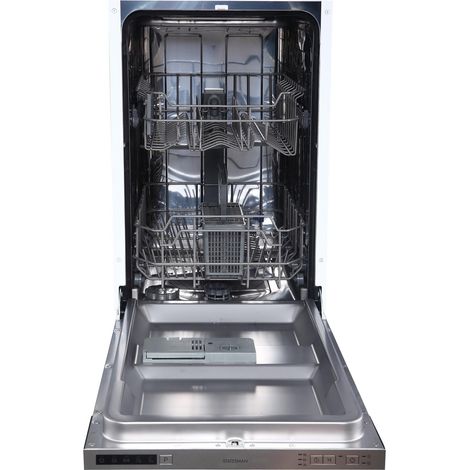 Statesman BDW4509 Integrated Slimline 9 Place Dishwasher, Half Load Wash Function, 3/6/9 Hour Timer, 45cm Wide, White
