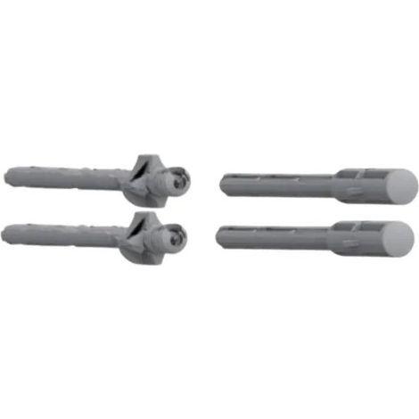 Siamp – Vis d'actionnement et fixation 2+2 pour plaque de commande WC – Dimensions 160 x 8 mm – Pour montage en milieu humide