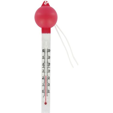 Steinbach Schwimmthermometer Weiß mit Kugelkopf rot Poolzubehör