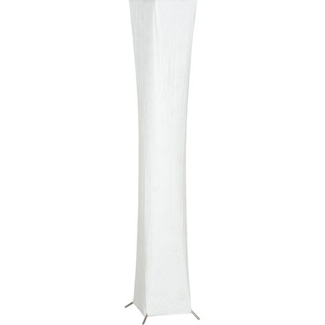 CHICFURN Lámpara de pie 25x25x129 cm de acero blanco, interruptor de pie, 3 niveles (1/5)