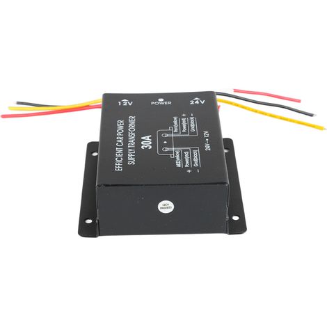 Convertisseur de tension 30A 24V vers 12V DC régulateur réducteur d'alimentation pour autoradio GPS camion bus (1/5)