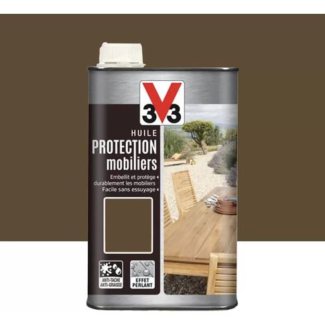Huile Protection mobiliers V33 Chêne foncé 1 L (1/2)