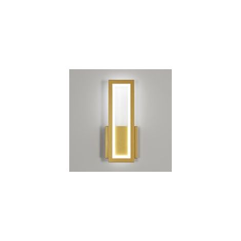 Or Applique Murale Intérieure LED, 17W Lampe Murale Noir Moderne Acrylique, Luminaire Mural Lumière Blanche pour Chambre, Salon, Couloir, Escalier, 32CM