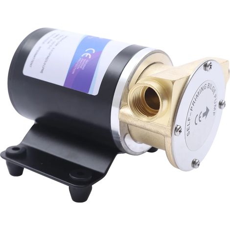 Pompa autoadescante, portata 23 l/min, motore da 120 W, 12 V, nera (1/2)