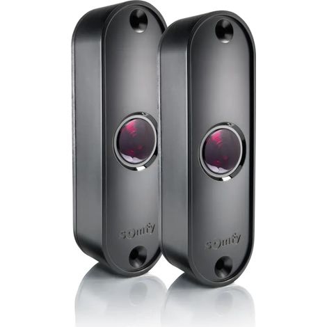 Somfy – Cellules photoélectriques 1841233 – Alimentation 24V CA/CC – Portée jusqu'à 10m – IP54 pour protection contre l'eau et la poussière