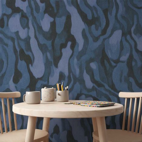 Papier peint Bois Précieux Indigo papier peint (1/5)