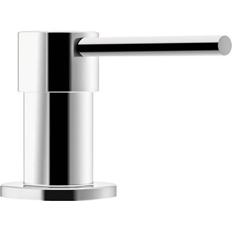 Delabie Distributeur de savon sortie droite avec cartouche, réservoir à savon 1 l, inox