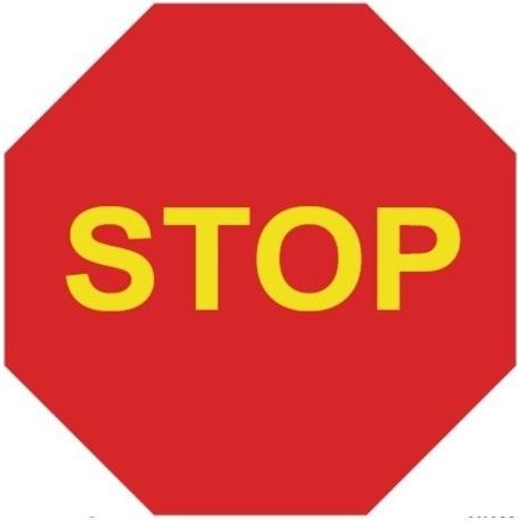 SEÑAL TRAFICO PVC 500 OBRA HEXAGONAL STOP