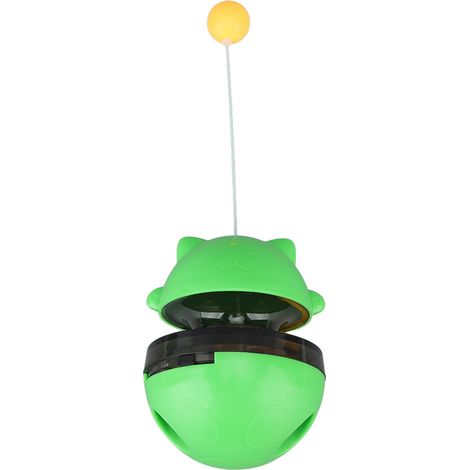 Distributeur de friandises pour chat, balle interactive, puzzle pour chaton, jouet d'alimentation, pour animaux de compagnie, vert. (1/5)