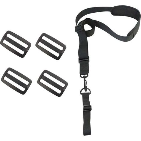 Harnais Débroussailleuse - 1 Pièce - Nylon Résistant - Ceinture Réglable 76 à 114 cm - Pour Débroussailleuse et Tondeuse à Gazon - Avec 4 Boucles de Rechange (1/4)
