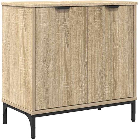 Maison Exclusive - Waschbeckenschrank mit Tür Sonoma-Eiche 60,5 x
