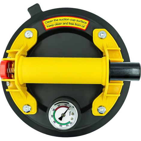 1 Saugnapf für Fliesen (150 kg) mit Manometer und rutschfestem Griff (1/5)