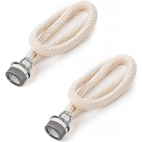 2 Pcs Mèches de Lampe à Huile, Brûleur Catalytique Meche pour Recharge, Contrôle d'air Aromathérapie pour Toutes Lampe Mèche Décoration de la Maison,18mm Diamètre (Argent) (1/5)