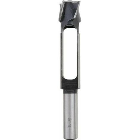 Fresa per tasselli da 10 mm per legno duro – Acciaio temprato – Lunghezza 140 mm – Taglio netto e senza schegge – Compatibile con trapani e torni (1/5)