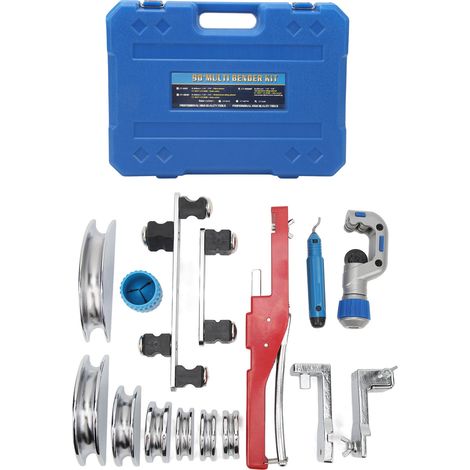 Kit piegatubi, piegatubi compatto, teste di piegatura di diverse dimensioni, capacità di taglio tubi da 3/16 a 1‑1/4 di pollice (1/5)