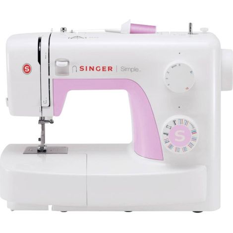 Singer Macchina per cucire a braccio libero Simple 3223 Bianco, Rosa (1/5)