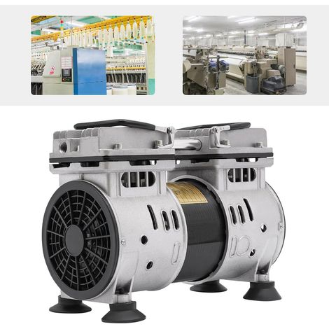 Ölfreie Vakuumpumpe 220V 550W 1400RPM Geräuscharm Vakuumpumpe Ölfrei Pumpe Überlastschutz Geeignet für Gasdichtheitsexperimente, Chirurgische Vakuumabsaugung (1/5)
