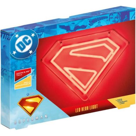 Paladone Products Lampada Neon Led Superman Lampada da Parete Decorativa