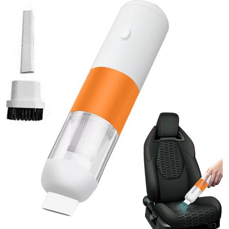 Aspirateur pour voiture Dépoussiéreur rechargeable puissant Aspirateur de voiture puissant Pour aérations auto, tableau de bord, bureau à domicile, meubles, clavier PC, poils d'animaux (1/5)