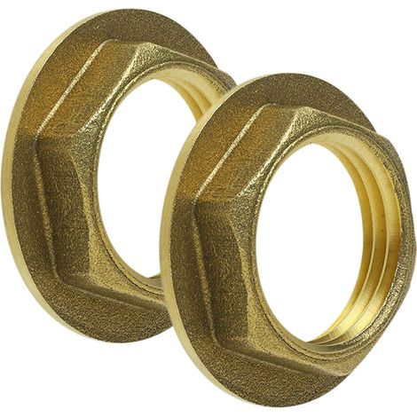 2 Écrous Hexagonaux en Laiton avec Bride G1/2, Résistant à la Corrosion et Hautes Températures, Idéal pour Jardins, Climatiseurs (1/5)