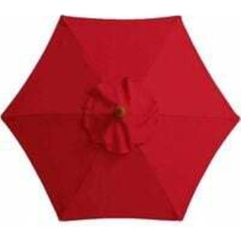 Copertura di ricambio per ombrellone, 6 stecche, 2 m, impermeabile, anti-UV, tessuto di ricambio, rosso (1/4)
