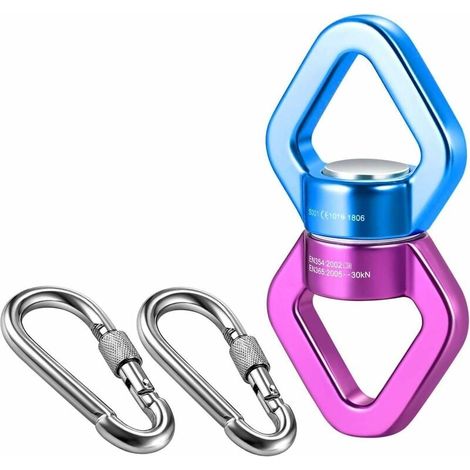 Le dispositif de pivotement le plus sûr Accessoire de suspension avec mousquetons - double roulement à billes en alliage d'aluminium pivote à 360°-LIAIKI (1/5)