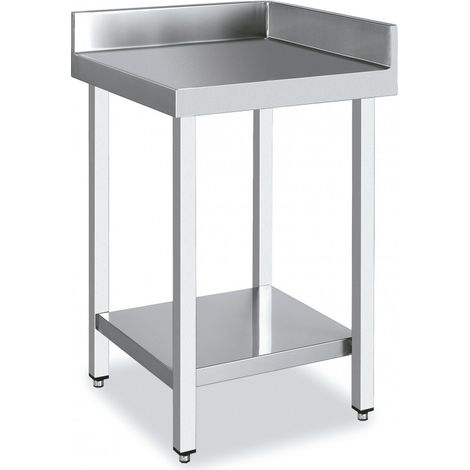 Table d'Angle 90º Inox Avec une Etagère - Distform