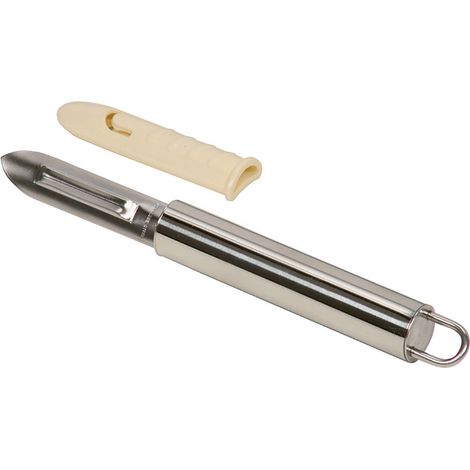 Pelador de cocina de acero inoxidable Kelomat con protector de cuchilla