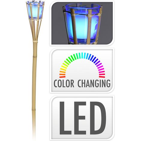 Torche Bambou Led Rgb Parfumée éclairage D'ambiance Led Rgb Et Diffusion Parfumée - Ipae Progarden (1/2)