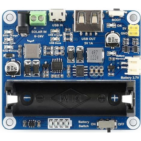 Solar Power Management Module for 6V24V Solar Panel Multi Protection Circuits, Solar Controller USB, MPPT Solar Charger for Low-Power IoT and Other Environmental Protection Projects (1/5)