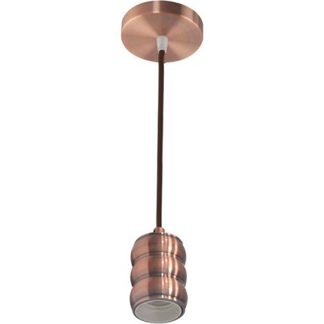 Suspension câble (1m) Gauss cuivre E27 IP20 max 60W (1/3)