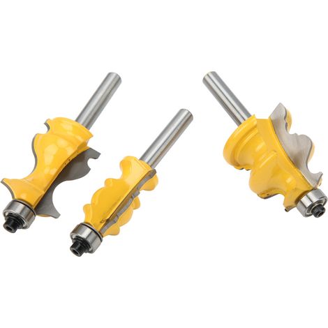 Set mit 3 8-mm-/0,3-Zoll-Holzfräsern mit Schneidschaft und Rückschlagsicherung (1/5)