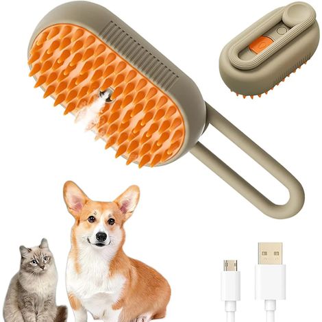 Brosse vapeur pour chien et chat avec réservoir d eau peigne pour poils longs et courts enlèveur de poils
