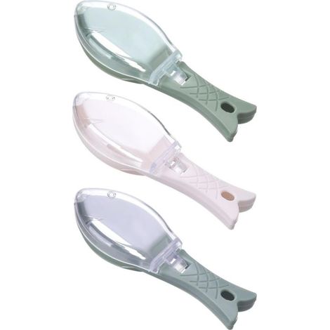 3 Pièces Grattoir À Écailles De Poisson, Écailles De Poisson, Écailles De Poisson Avec Couvercle Transparent, Dispositif D'Élimination Des Écailles De Poisson, Ustensiles De Cuisine