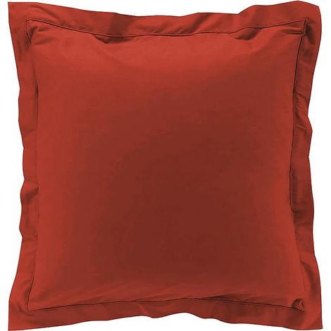 Taie de traversin taie d'oreiller 63 x 63 cm en coton, 100% percale coloris rouge (1/3)