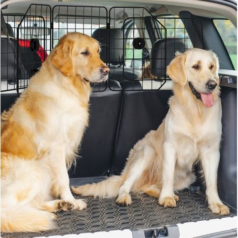 Trennnetz fürs Auto für Hunde, verstellbar 93-150 cm, klappbar, Stahl, schwarz HAVRYA (1/4)