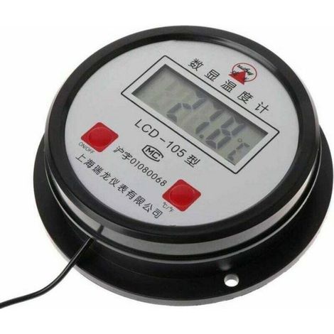 Thermometre Numerique - Sonde 10 M - Plage -50 °C à +200 °C - Pour Chaudiere Industrielle - 1 Unite (1/5)