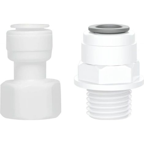 1 Pièces Raccords de Filtre à Eau, Connecteur Rapide 3/8" Converti en Femelle/Mâle 3/8", Raccord de Cnnecteur pour Réfrigérateur Tuyau (1/5)