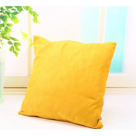 Housse de coussin en toile de coton uni, décoration d'intérieur pour salon (1/3)