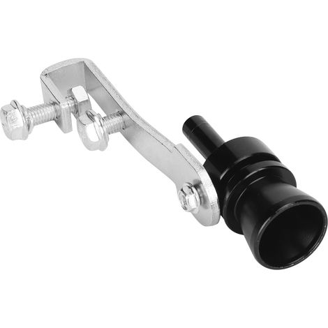 Silencieux échappement sifflet aluminium noir pour tuyau d'échappement auto, accessoire tuning (1/3)