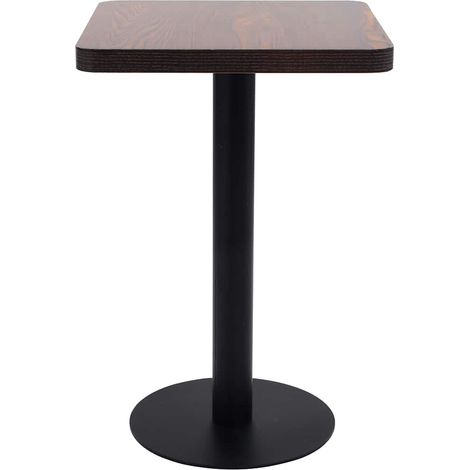 vidaXL Mesa de bistró MDF marrón oscuro 50x50 cm (1/2)