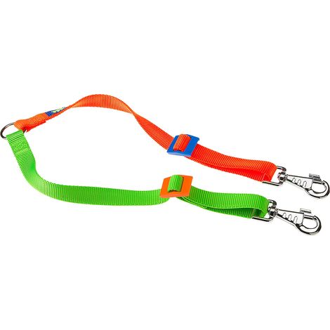 Ferplast TWIN COLOURS Terminale doppio per guinzaglio per cani.. Variante 20/50 - Misure: 20 mm x L 33-50 cm - Colori misti