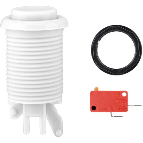 Bouton lumineux LED rond pour machine d'arcade - Composant DIY blanc (1/5)