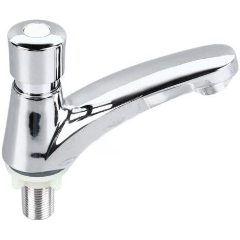 Robinet d'évier de lavabo, conception à bouton poussoir, économie d'eau, robuste et fiable, délai de temps pour la maison, simple froid