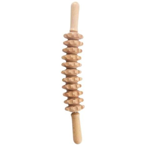 Rouleau de massage en bois, bâtonnet de massage, rouleau de massage corporel avec poignée antidérapante, outil de modelage du corps