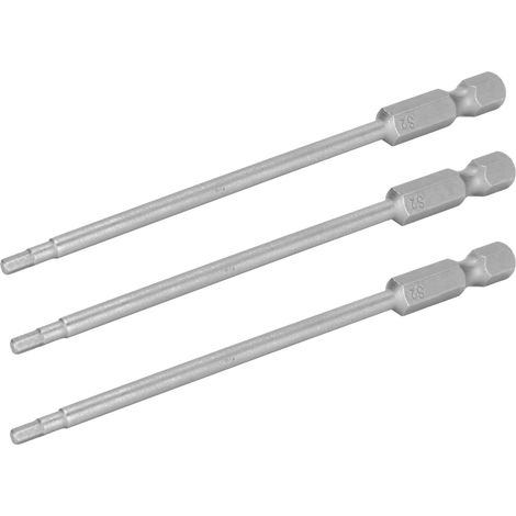 10-Piece Set of 2.5mm Magnetic Hex Shank Bits for Electric Screwdrivers, Alloy Steel, 1/4 Inch, 100mm Long, Quick Installation, Strong Grip (1/5)