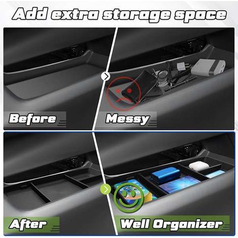 1 color: Black Material: TPE Center console storage box suitable for Chevrolet Equinox. (1/4)