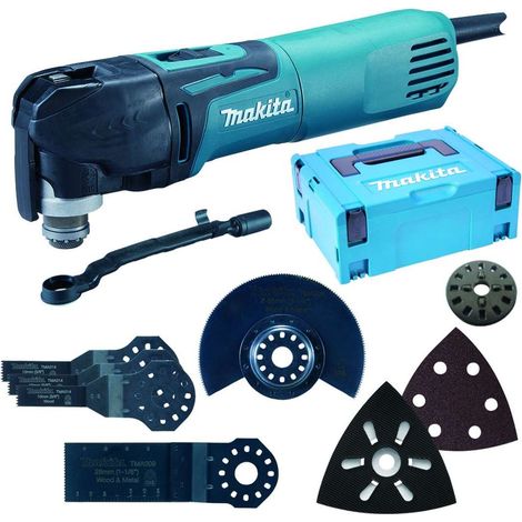 Makita Herramientas - Amoladora múltiple oscilante 320 W con accesorios TM3010CX5J
