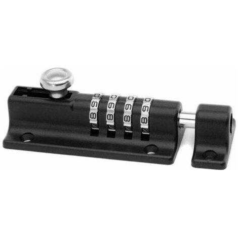 [JAMAIS UTILISÉ]Loquet de Verrouillage à Combinaison Verrou à Combinaison à 4 Chiffres Verrou de Porte à Code Mécanique Serrure Sans Clé Glissière Verrou de Porte Inviolable pour Armoire Jardin (1/4)
